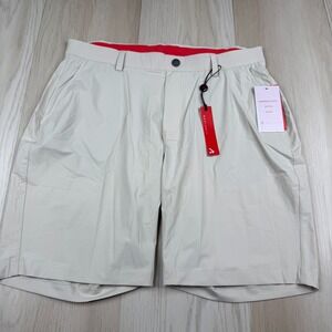 Redvanly Hanover Mens Stone Gray Stretch Wind Resistant 9" Pull On Shorts Size L